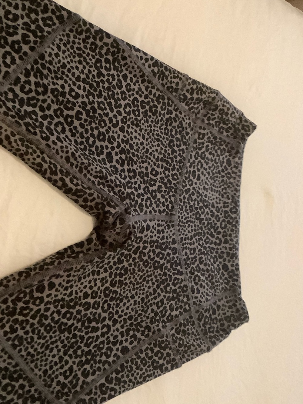 Evolution and Creation Gray and Black Leopard Print Leggings